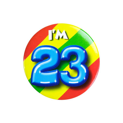 I'm 23 Button 23 Jaar 5,5cm van Paper Dreams koop je bij Partywinkel