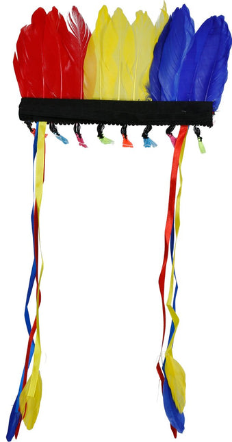 Indianentooi Gekleurd Veren van Fiestas Guirca koop je bij Partywinkel