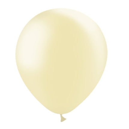 Ivoorkleur Ballonnen Metallic 30cm 50st van Balloonia koop je bij Partywinkel