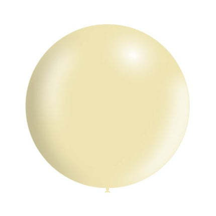 Ivoorkleur Reuze Ballon Metallic 60cm van Balloonia koop je bij Partywinkel