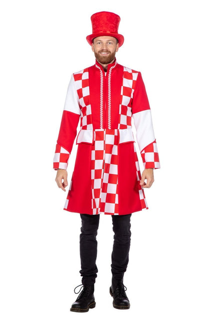 Brabant Jas Rood Wit Heren van Wilbers & Wilbers koop je bij Partywinkel