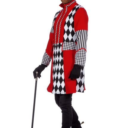 Rood Zwarte Jas Heren Ruiten van Wilbers & Wilbers koop je bij Partywinkel