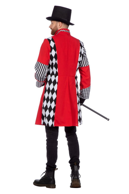 Rood Zwarte Jas Heren Ruiten van Wilbers & Wilbers koop je bij Partywinkel