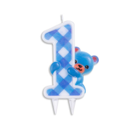 Kaars 1st birhtday Jongen 9,7cm van WeFiesta koop je bij Partywinkel