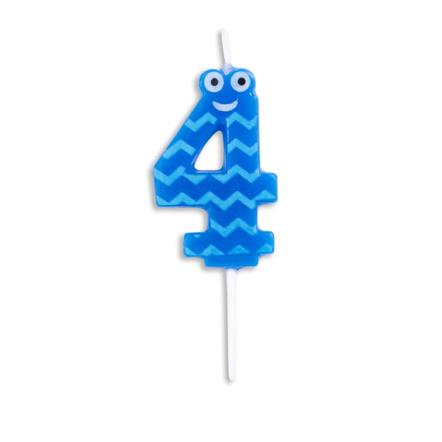 Kaars 4 Jaar Jongen 4,9cm van WeFiesta koop je bij Partywinkel