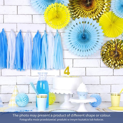 Kaars 5 Jaar Goud 7cm van Partydeco koop je bij Partywinkel