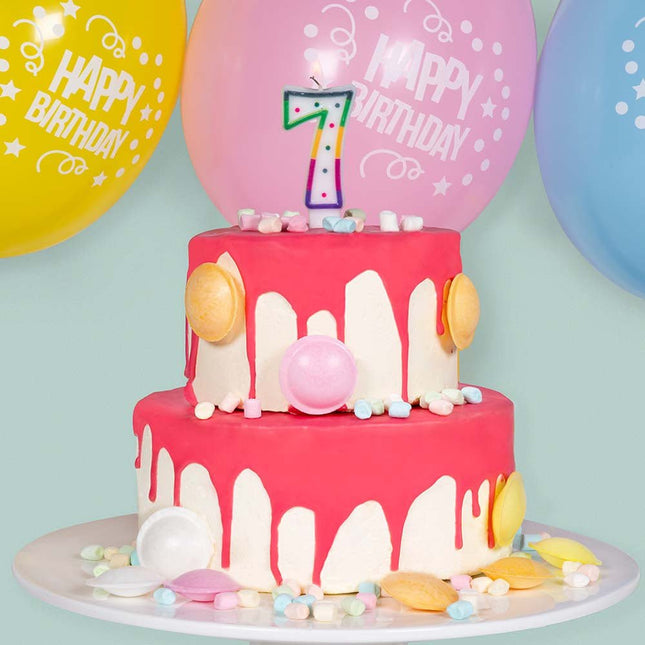 Kaars 6 Jaar 8cm van Boland koop je bij Partywinkel