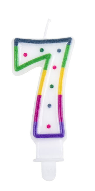 Kaars 7 Jaar 8cm van Boland koop je bij Partywinkel