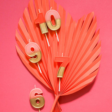 Kaars 7 Jaar Retro Oranje 5cm van Folat koop je bij Partywinkel