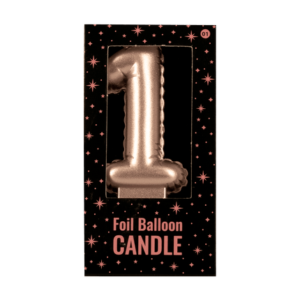 Kaars Folie Ballon Rose Goud 1 10cm van Paper Dreams koop je bij Partywinkel