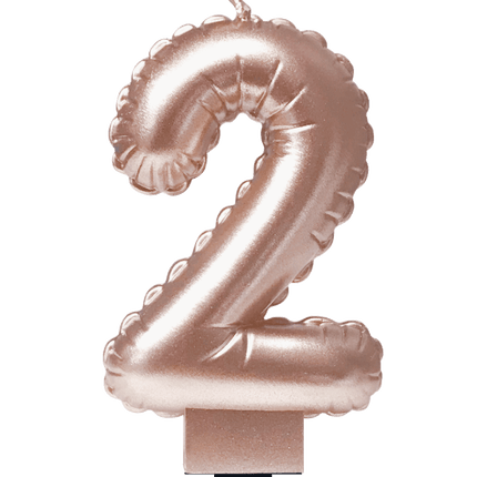 Kaars Folie Ballon Rose Goud 2 10cm van Paper Dreams koop je bij Partywinkel