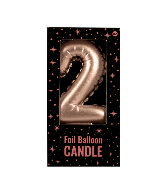 Kaars Folie Ballon Rose Goud 2 10cm van Paper Dreams koop je bij Partywinkel