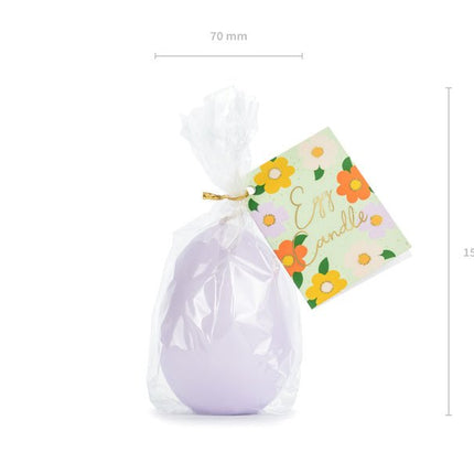 Kaars Paasei Paars 10cm van Partydeco koop je bij Partywinkel