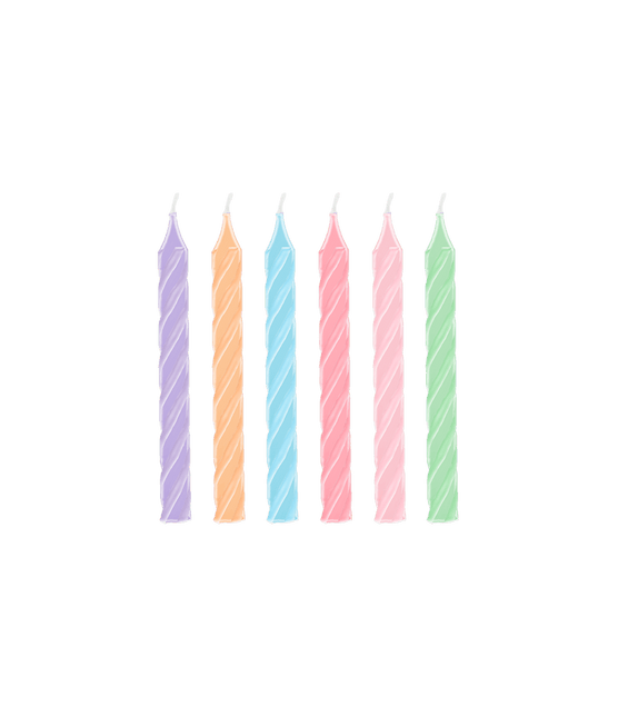 Kaarsjes Pastel van Paper Dreams koop je bij Partywinkel