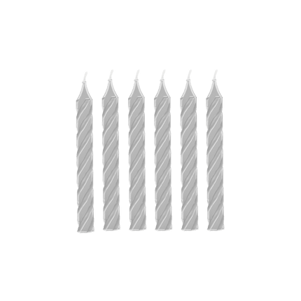 Kaarsjes Zilver 12,5cm van Paper Dreams koop je bij Partywinkel