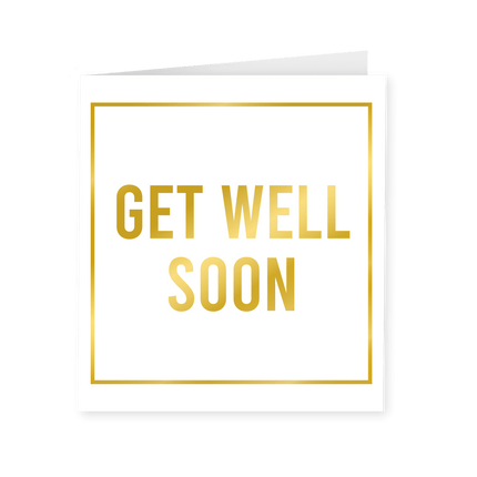 Kaart Get Well Soon Goud Wit 15cm van Paper Dreams koop je bij Partywinkel