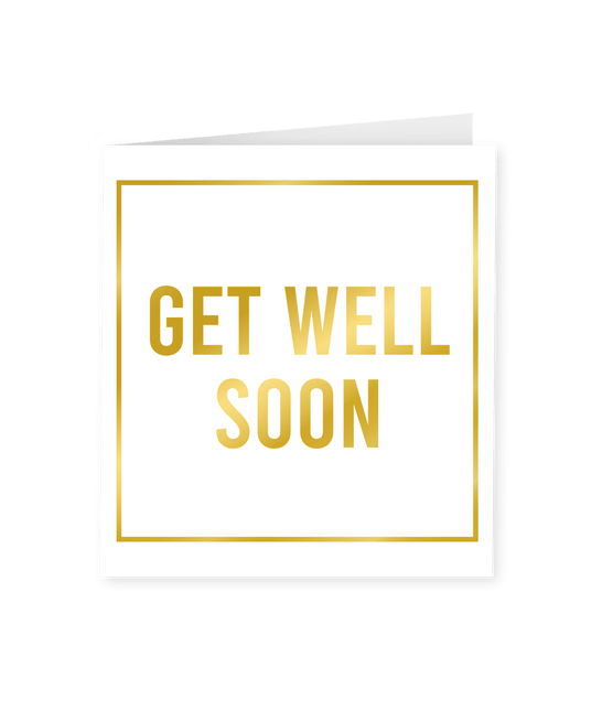 Kaart Get Well Soon Goud Wit 15cm van Paper Dreams koop je bij Partywinkel