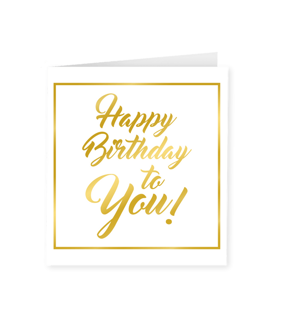 Kaart Happy Birthday Goud Wit 15cm van Paper Dreams koop je bij Partywinkel