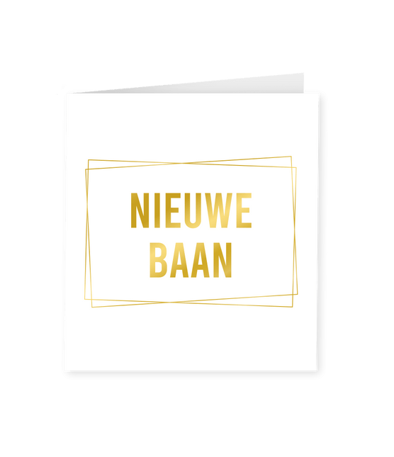 Kaart Nieuwe Baan Goud Wit 15cm van Paper Dreams koop je bij Partywinkel