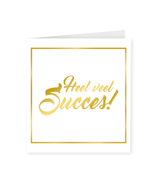Kaart Succes Goud Wit 15cm van Paper Dreams koop je bij Partywinkel