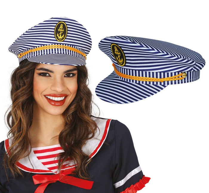 Kapitein Pet Blauw Wit van Fiestas Guirca koop je bij Partywinkel