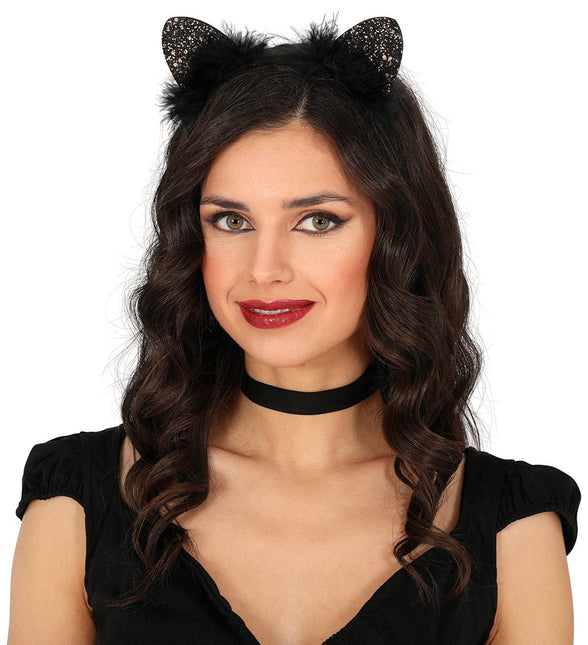 Kat Haarband Veren van Fiestas Guirca koop je bij Partywinkel