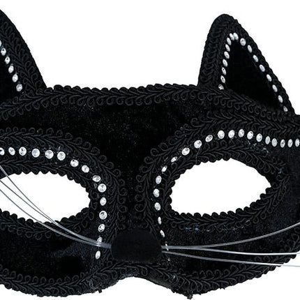 Kat Oogmasker Zwart Volwassen van Fiestas Guirca koop je bij Partywinkel