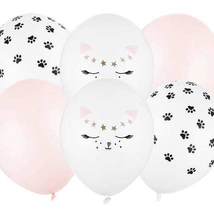 Katten Ballonnen 30cm 6st van Partydeco koop je bij Partywinkel