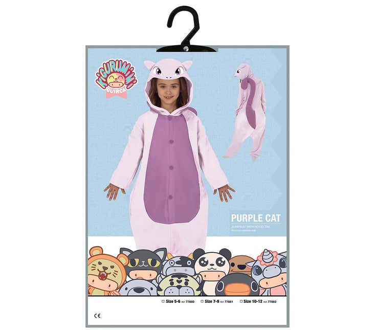 Katten Kostuum Kind Paars van Fiestas Guirca koop je bij Partywinkel