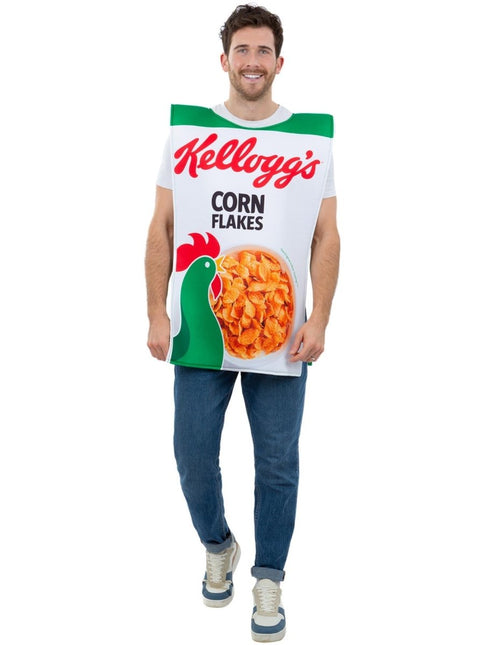 Kelloggs™ Corn Flakes™ Cereal Verpakking Kostuum Heren van Smiffys koop je bij Partywinkel