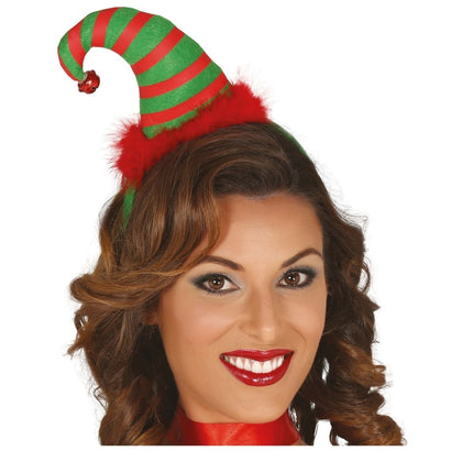 Kerst Haarband Rood Groen Gestreept van Fiestas Guirca koop je bij Partywinkel