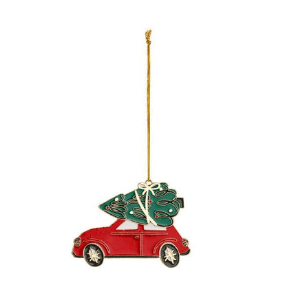 Kerst Hangdecoratie Auto 9cm van Partydeco koop je bij Partywinkel