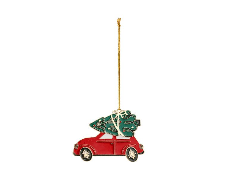 Kerst Hangdecoratie Auto 9cm van Partydeco koop je bij Partywinkel