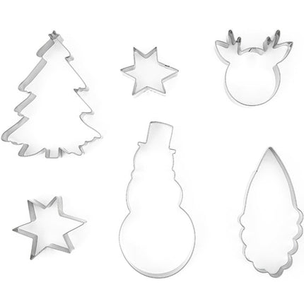 Kerst Koekvormpjes 6 delig van Partydeco koop je bij Partywinkel