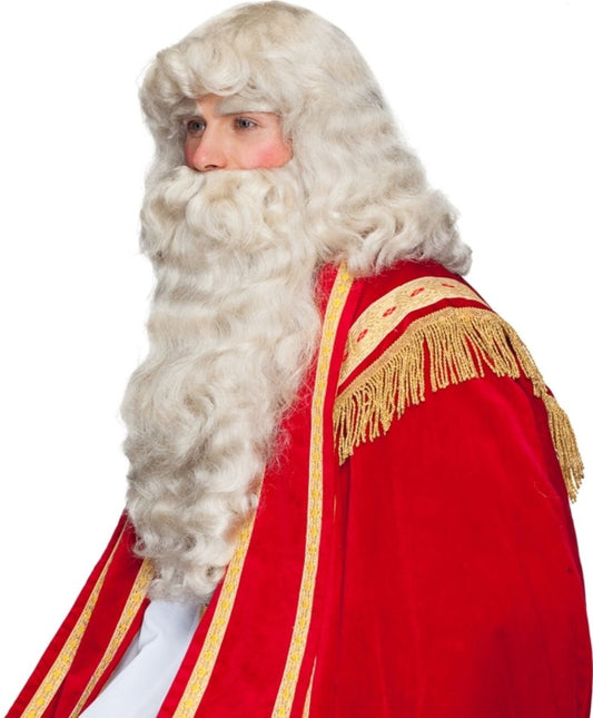 Kerstman Pruik, baard en wenkbrauwen van Orlob koop je bij Partywinkel