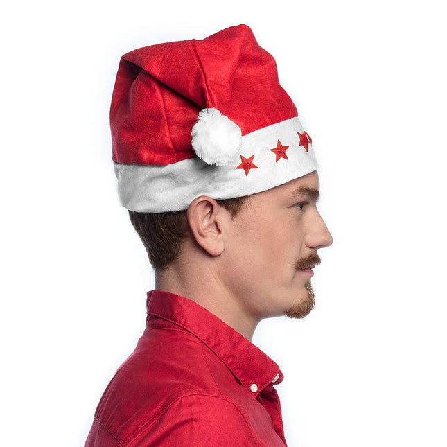 Kerstmuts Sterren met Verlichting van Boland koop je bij Partywinkel