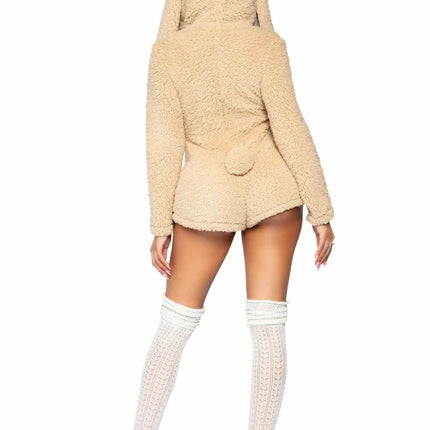 Konijnenpak Beige Dames Bodysuit Leg Avenue van Leg Avenue koop je bij Partywinkel