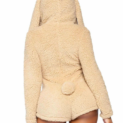 Konijnenpak Beige Dames Bodysuit Leg Avenue van Leg Avenue koop je bij Partywinkel