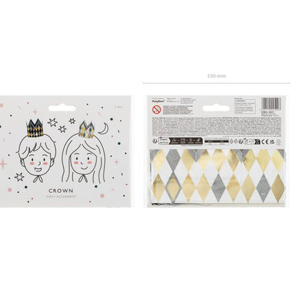 Kroon Papier 11cm 2st van Partydeco koop je bij Partywinkel
