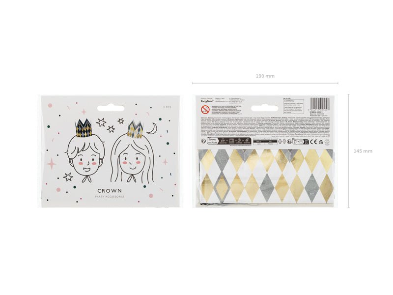 Kroon Papier 11cm 2st van Partydeco koop je bij Partywinkel