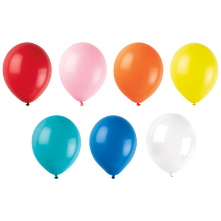 Assorterede latexballoner, 30 cm, 50 stk.