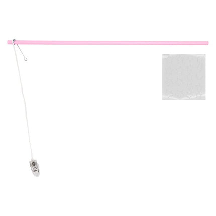 Lampionstokje met LED Licht Roze met Glow In the Dark Stickers Wood 40cm van Riethmueller koop je bij Partywinkel