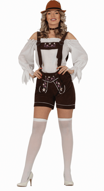 Lederhose Bruin Dames van Fiestas Guirca koop je bij Partywinkel