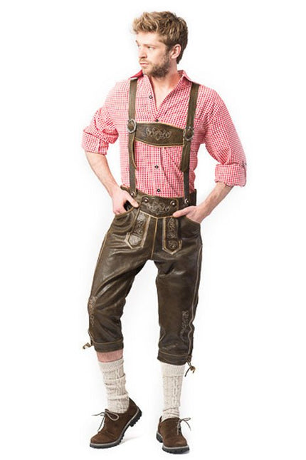 Lederhose Lang Retro van Tannhauser koop je bij Partywinkel