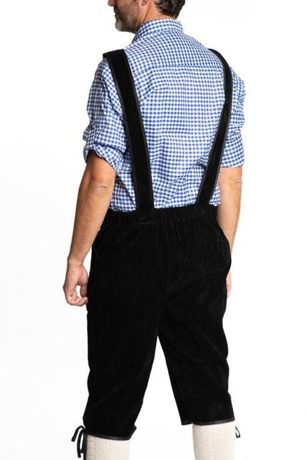 Lederhose Lang Zwart van Partychimp koop je bij Partywinkel