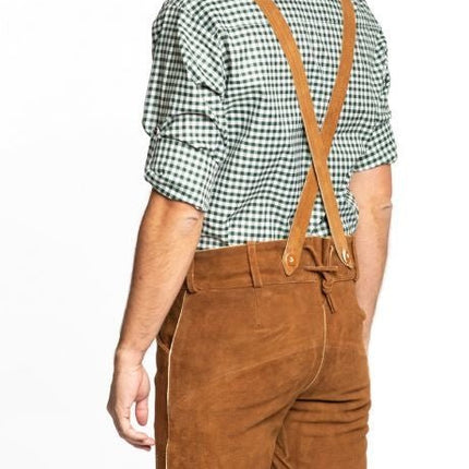 Lederhose Leer Kort Bruin en Bretels van Tannhauser koop je bij Partywinkel