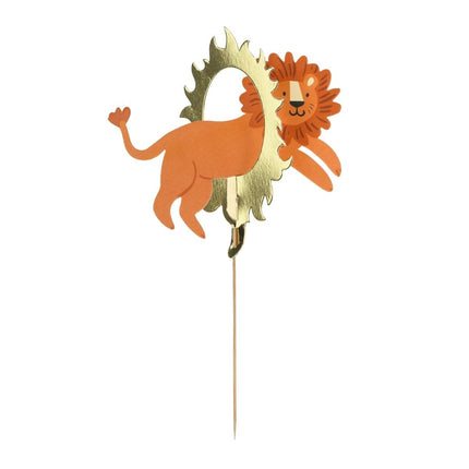 Leeuw Taarttopper 16cm van Partydeco koop je bij Partywinkel