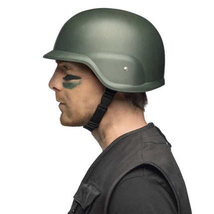 Leger Helm Groen van Boland koop je bij Partywinkel