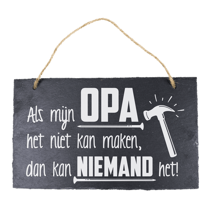 Leisteen Bordje Mijn Opa 25cm van Paper Dreams koop je bij Partywinkel