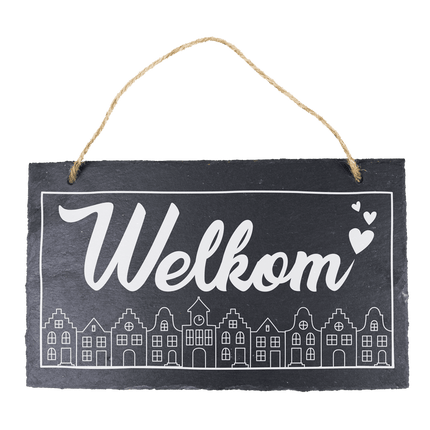 Leisteen Bordje Welkom 25cm van Paper Dreams koop je bij Partywinkel